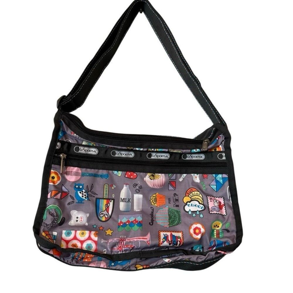 LeSportsac Medium Printed Classic Logo Crossbody Sling Bag Multicolor OS - Picture 4 of 7